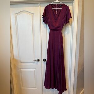 Lulus burgundy long dress